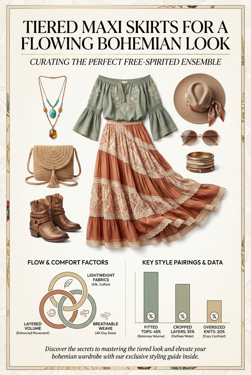 Tiered Maxi Skirts For A Flowing Bohemian Look - photo 3