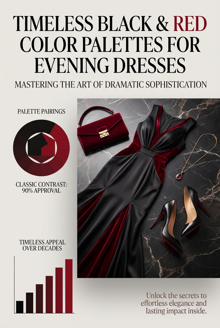 Timeless Black And Red Color Palettes For Evening Dresses - photo 3