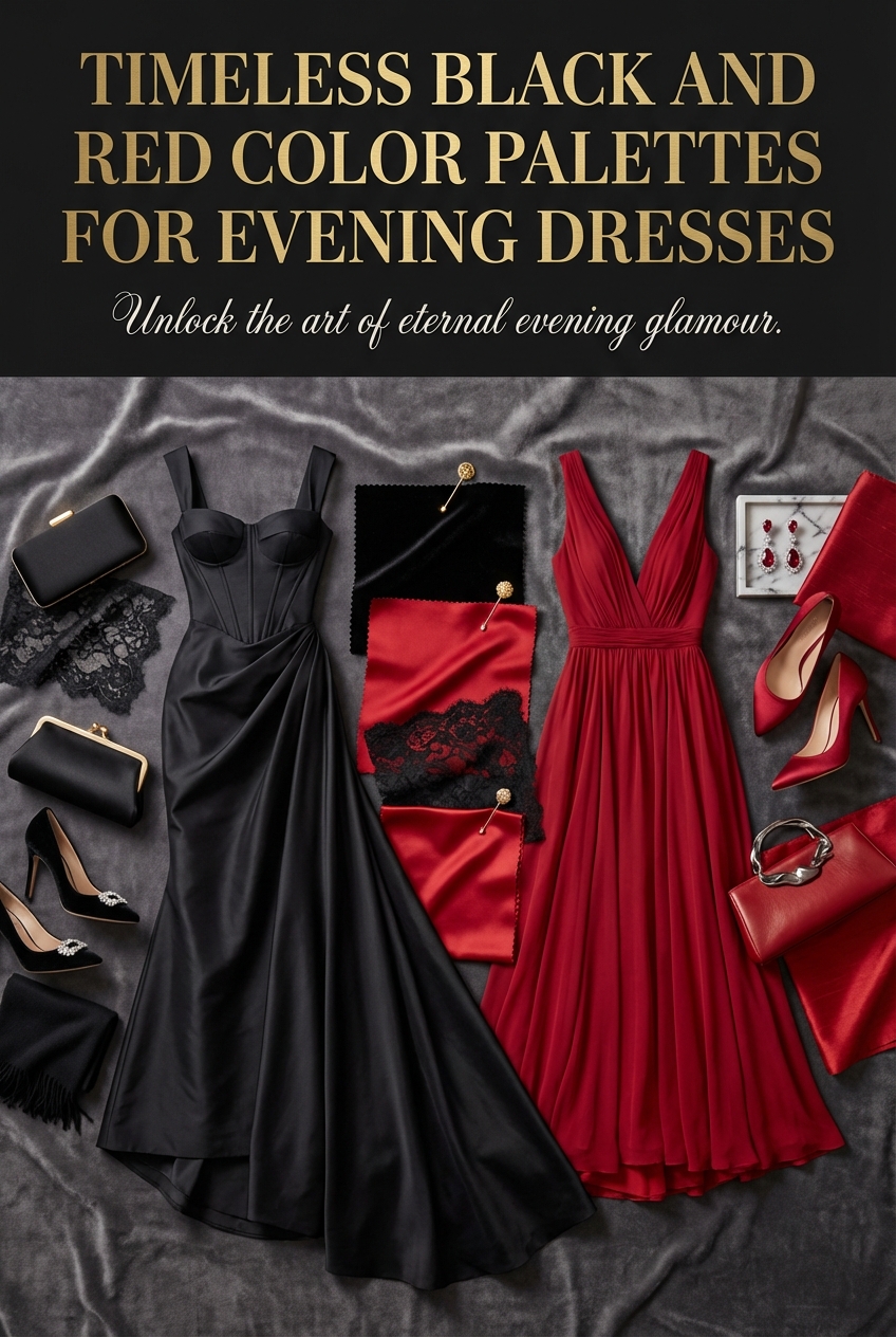 Timeless Black And Red Color Palettes For Evening Dresses - photo 4