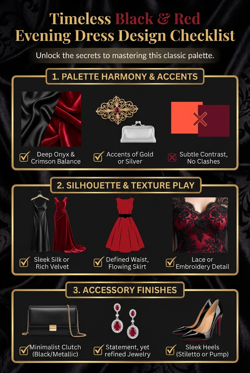Timeless Black And Red Color Palettes For Evening Dresses - photo 5