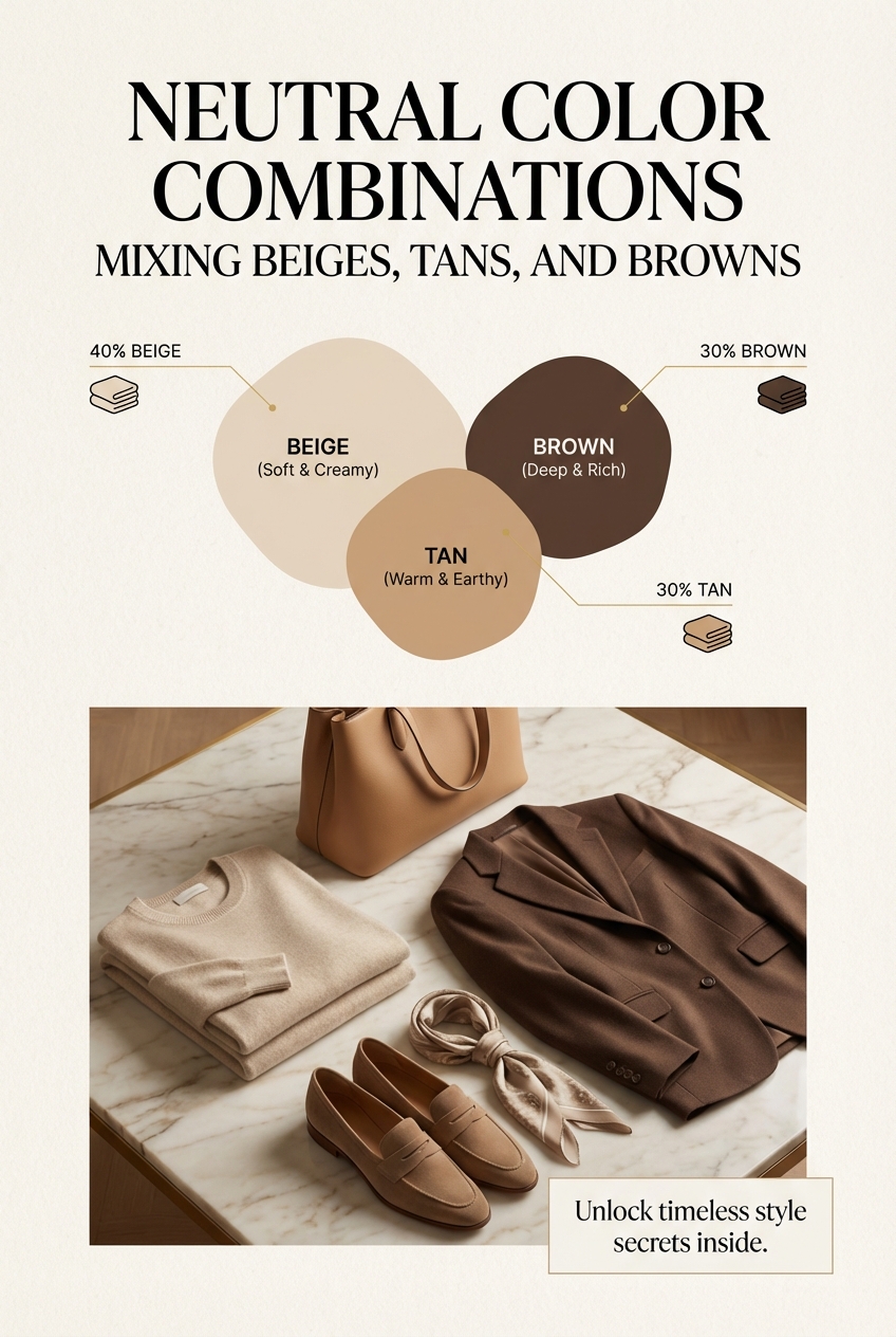 Neutral Color Combinations Mixing Beiges Tans And Browns - photo 3