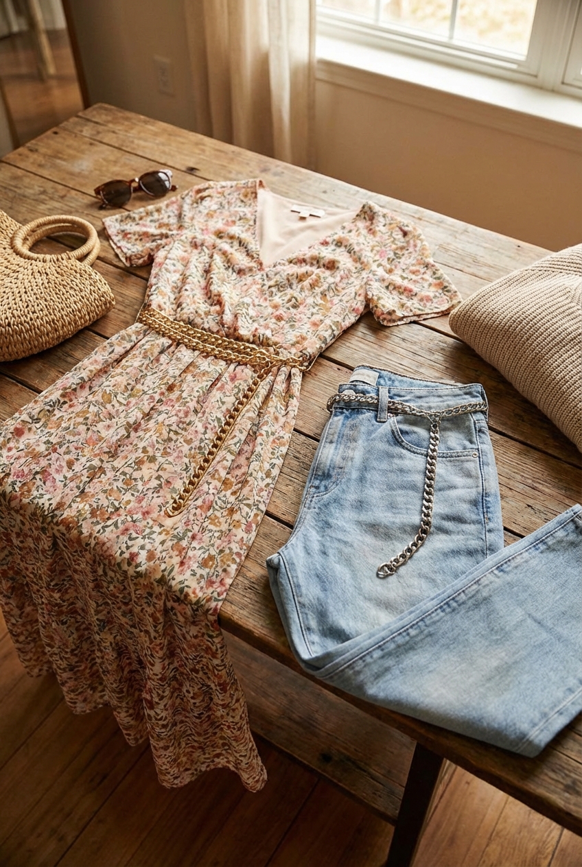 How To Style Chain Belts With Dresses And Jeans