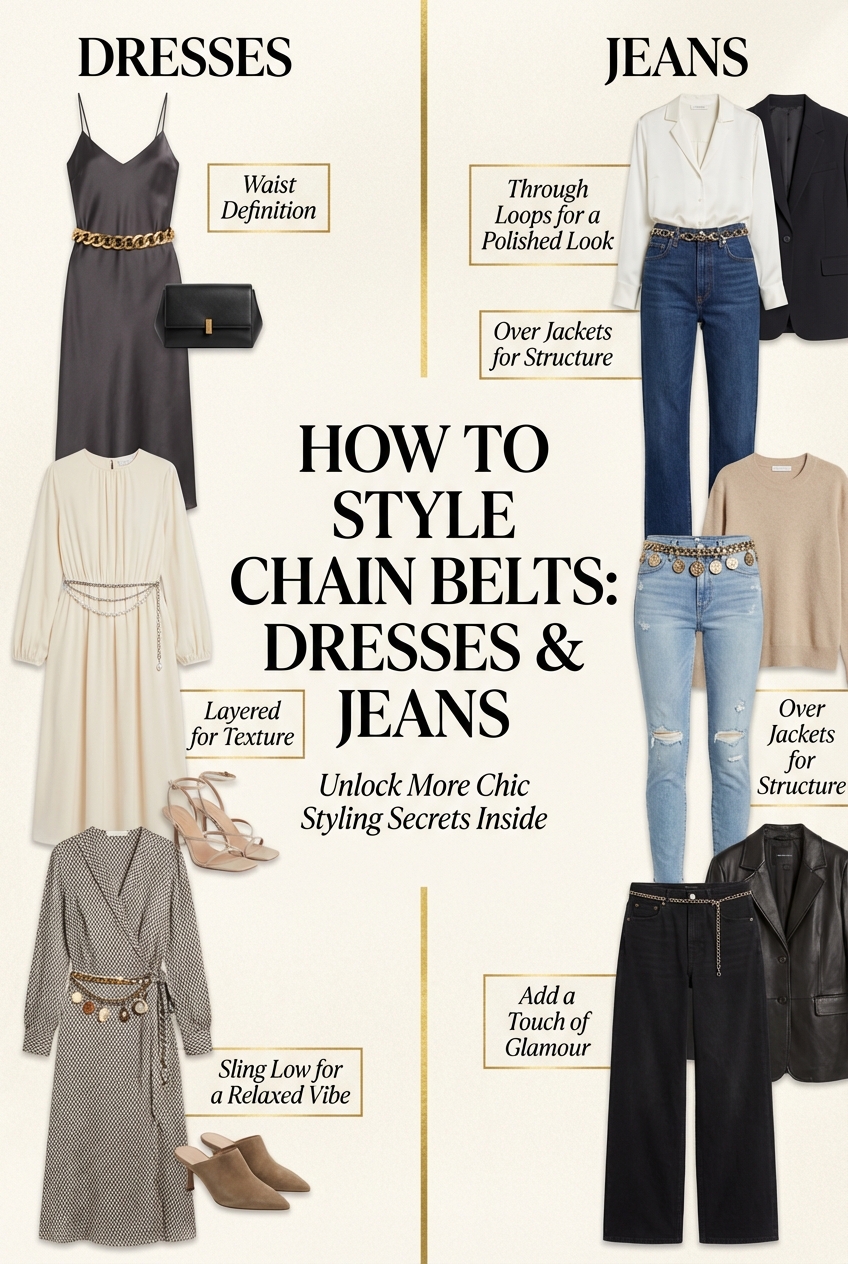 How To Style Chain Belts With Dresses And Jeans - photo 4