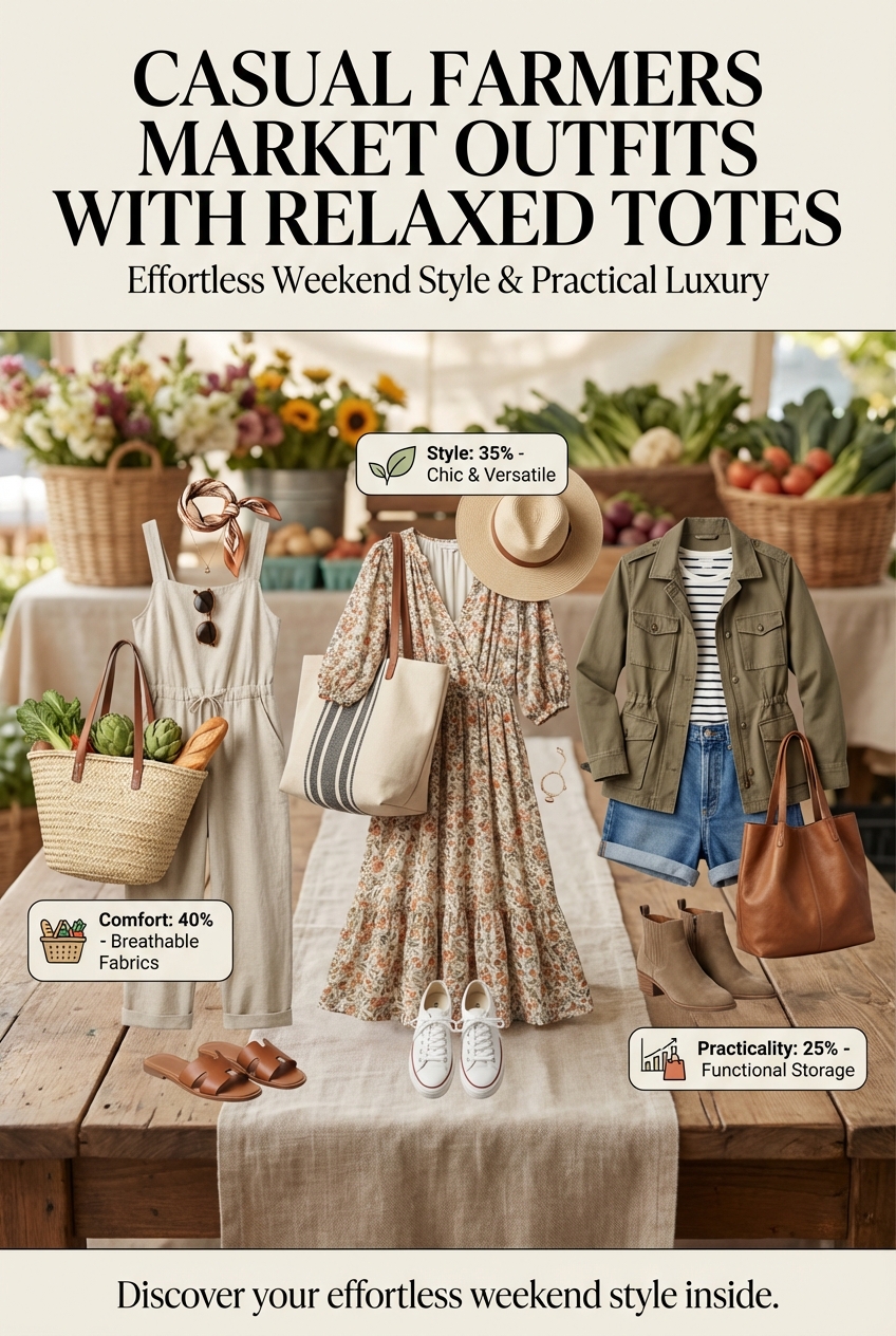 Casual Farmers Market Outfits With Relaxed Totes - photo 3