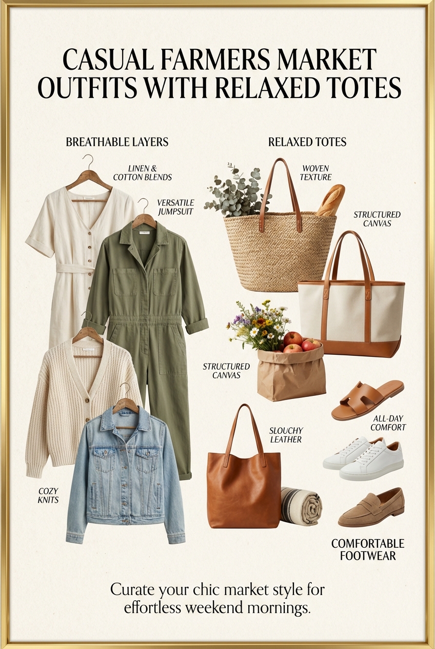 Casual Farmers Market Outfits With Relaxed Totes - photo 4