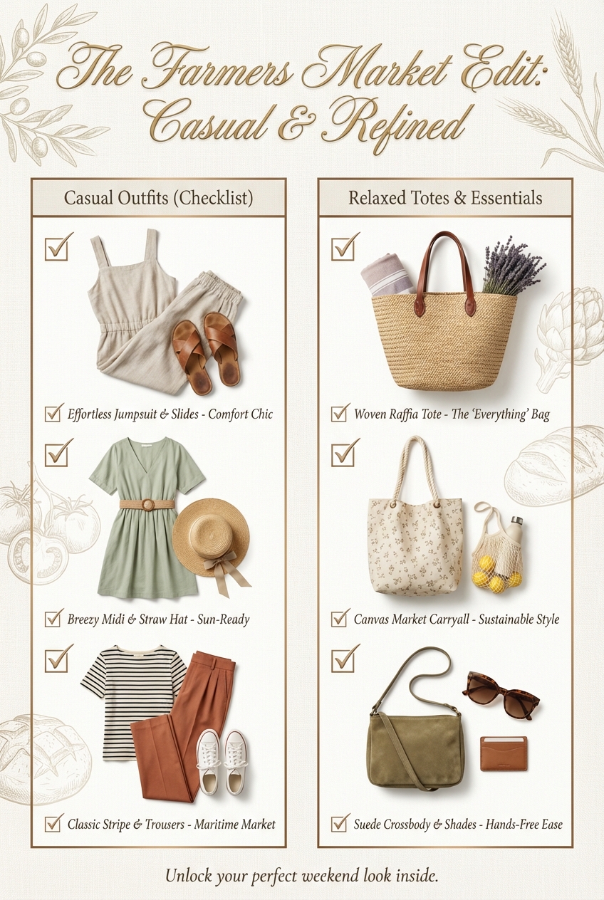 Casual Farmers Market Outfits With Relaxed Totes - photo 5