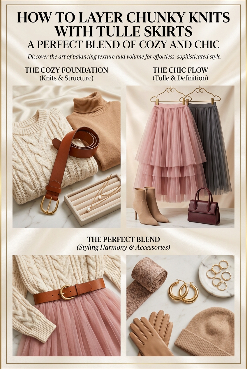 How To Layer Chunky Knits With Tulle Skirts A Perfect Blend Of Cozy And Chic - photo 4