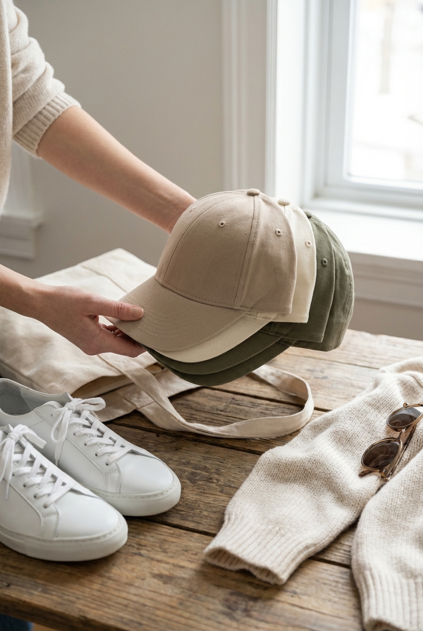 Neutral Baseball Caps For Sporty Chic