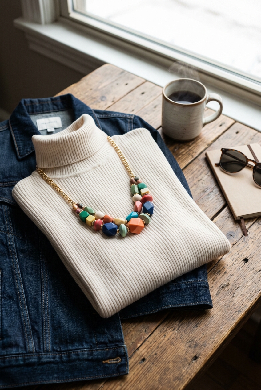 How To Pair Bold Necklaces With High Neck Tops