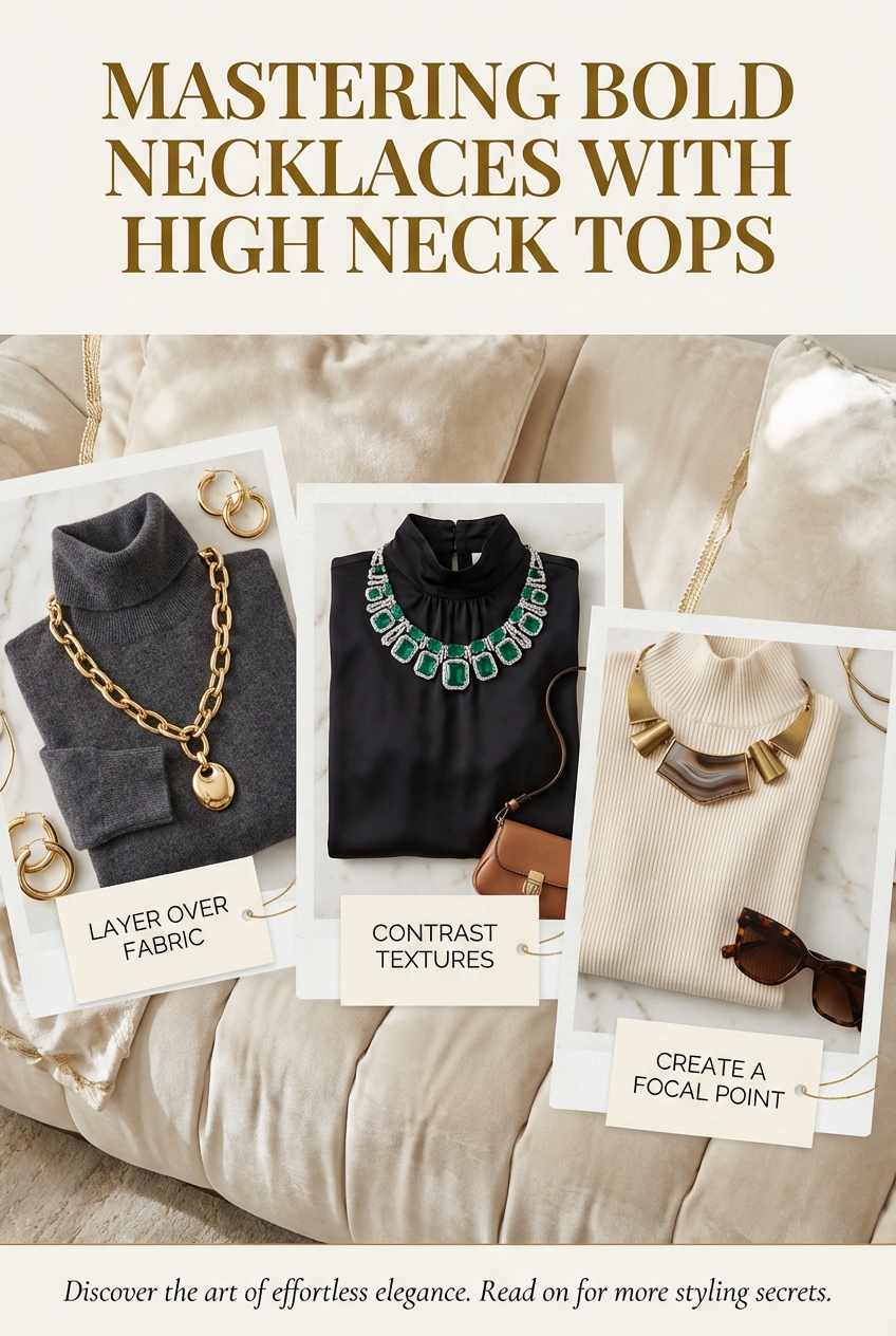 How To Pair Bold Necklaces With High Neck Tops - photo 4