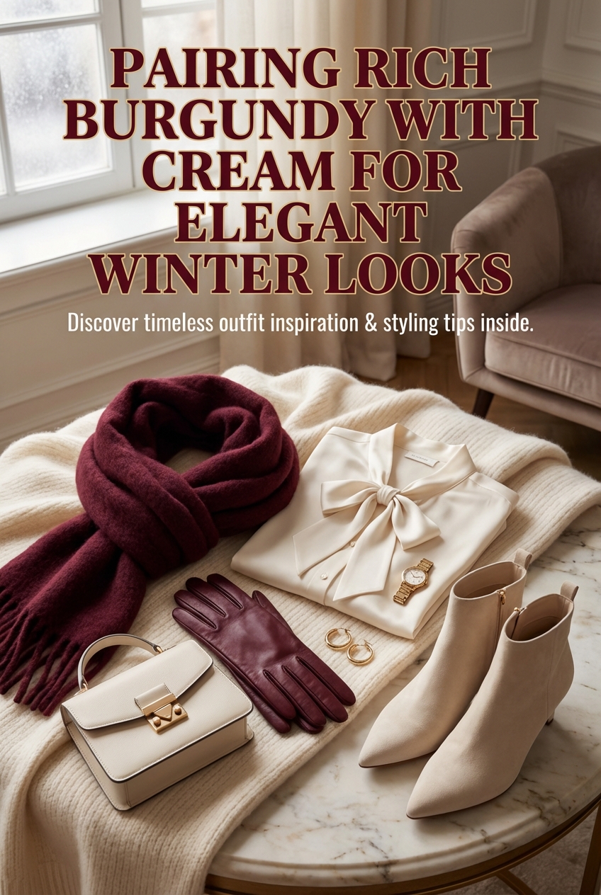 Pairing Rich Burgundy With Cream For Elegant Winter Looks - photo 2