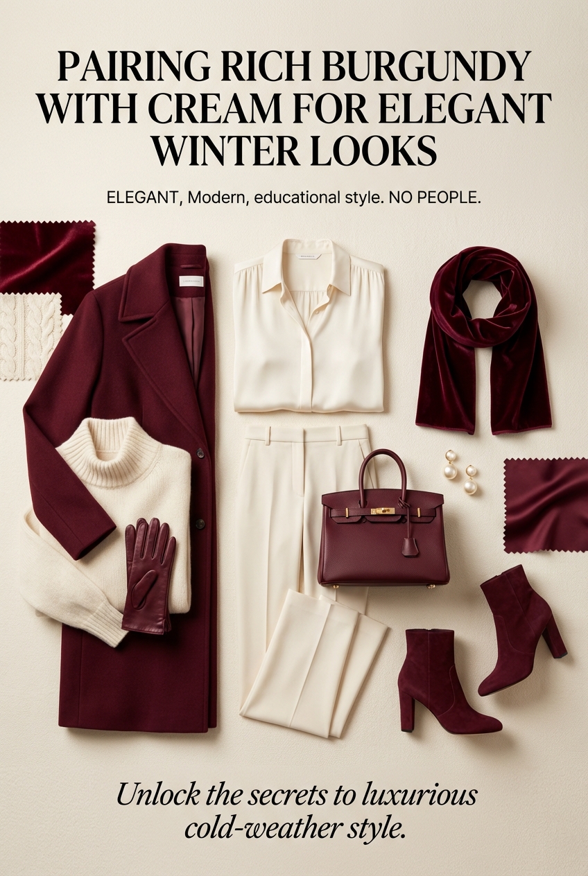 Pairing Rich Burgundy With Cream For Elegant Winter Looks - photo 4