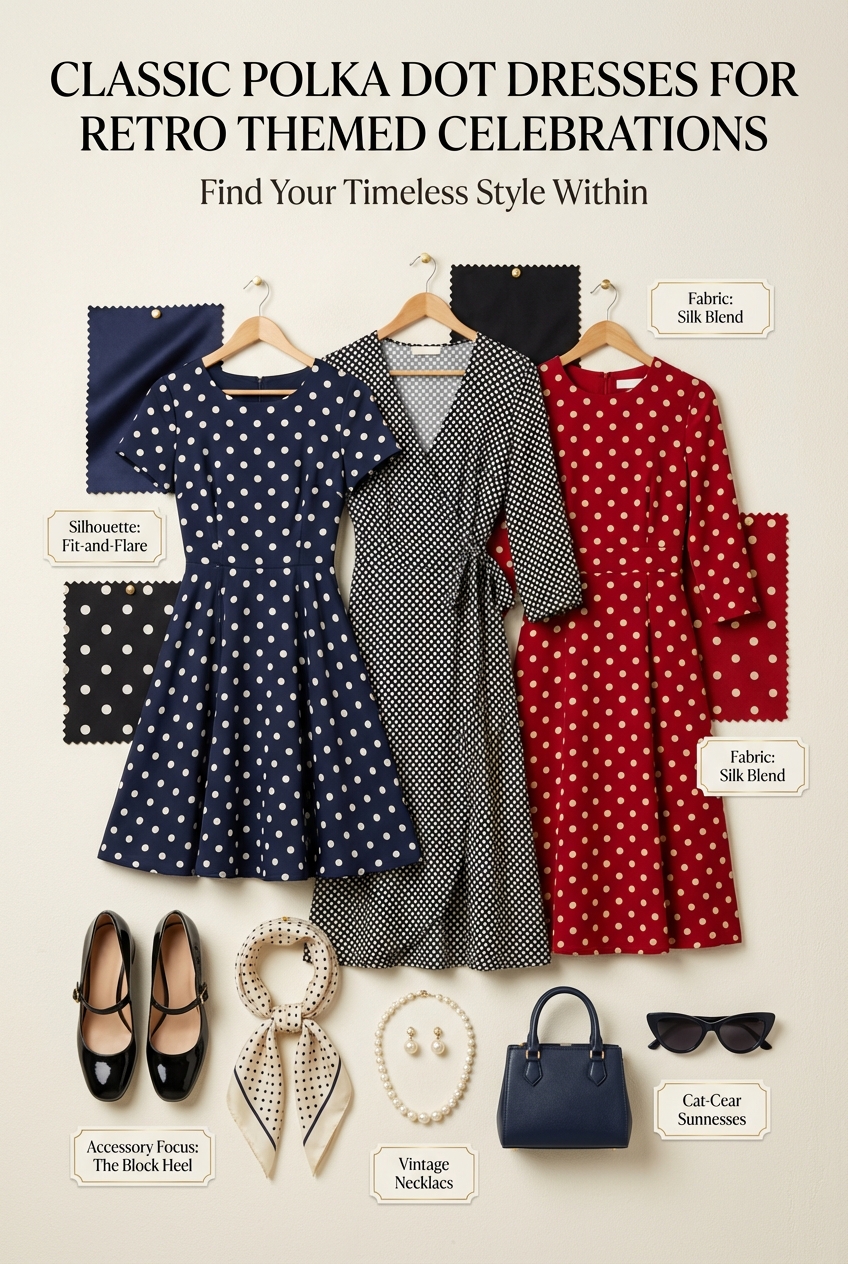 Classic Polka Dot Dresses For Retro Themed Celebrations - photo 4