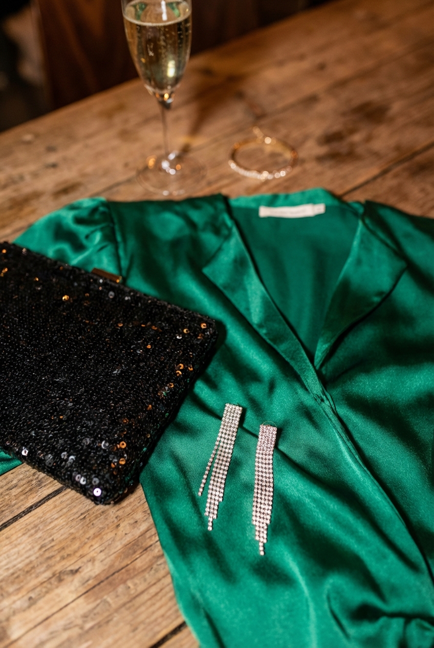 Satin And Sequins Together In Glamorous Party Looks
