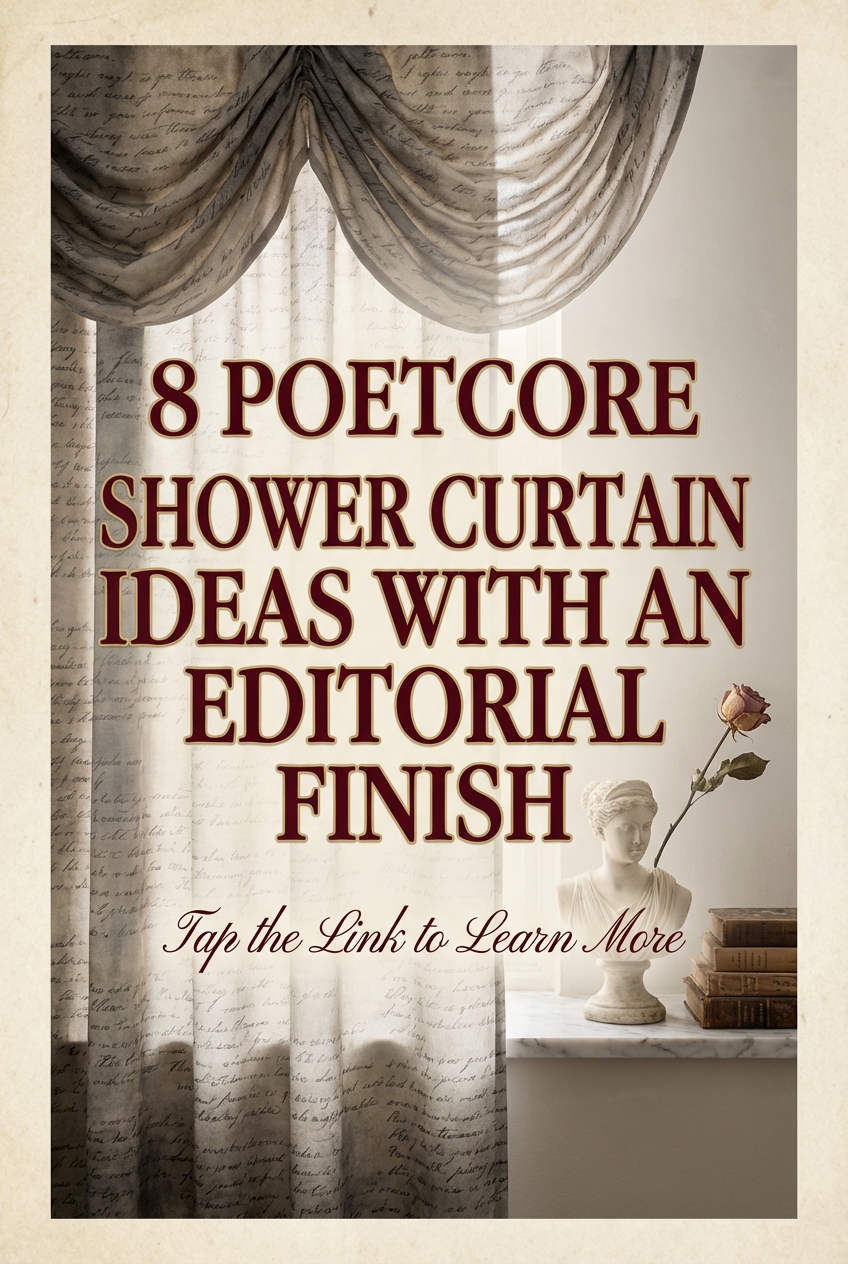 8 Poetcore Shower Curtain Ideas with an Editorial Finish - photo 2