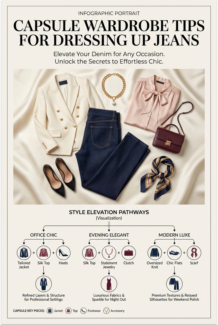 Capsule Wardrobe Tips For Dressing Up Jeans - photo 3