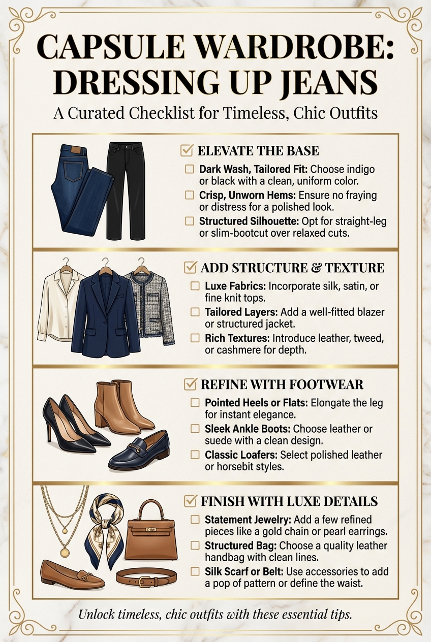 Capsule Wardrobe Tips For Dressing Up Jeans - photo 5
