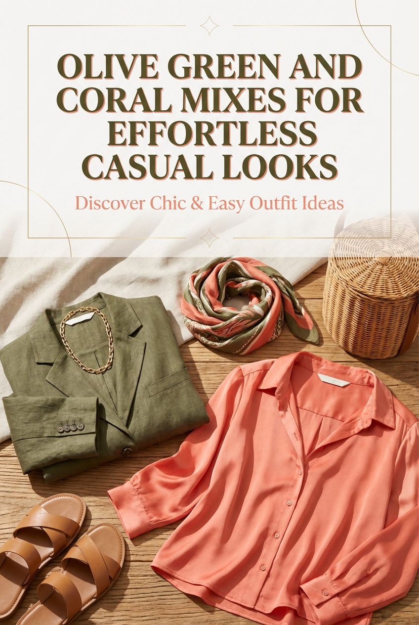 Olive Green And Coral Mixes For Effortless Casual Looks - photo 2