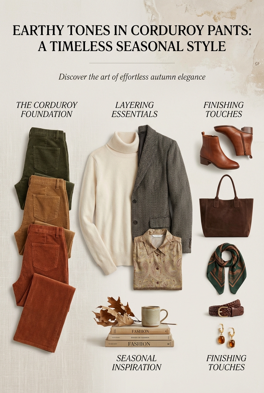 Earthy Tones In Corduroy Pants For Fall Staples A Timeless Seasonal Style - photo 4