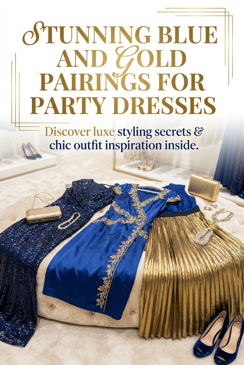 Stunning Blue And Gold Pairings For Party Dresses - photo 2