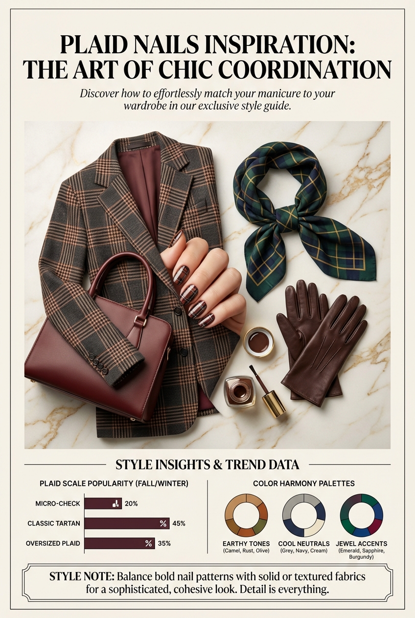 Plaid Nails Inspiration - photo 3