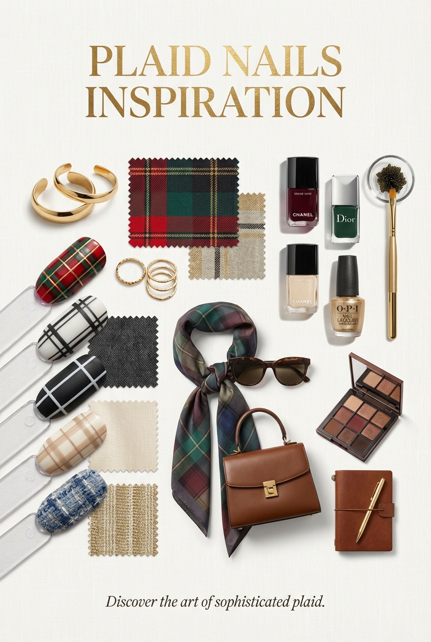Plaid Nails Inspiration - photo 4