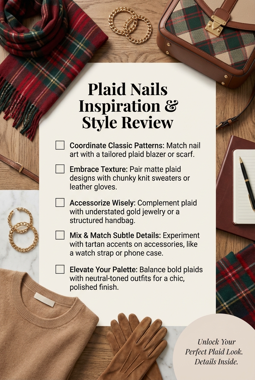 Plaid Nails Inspiration - photo 5
