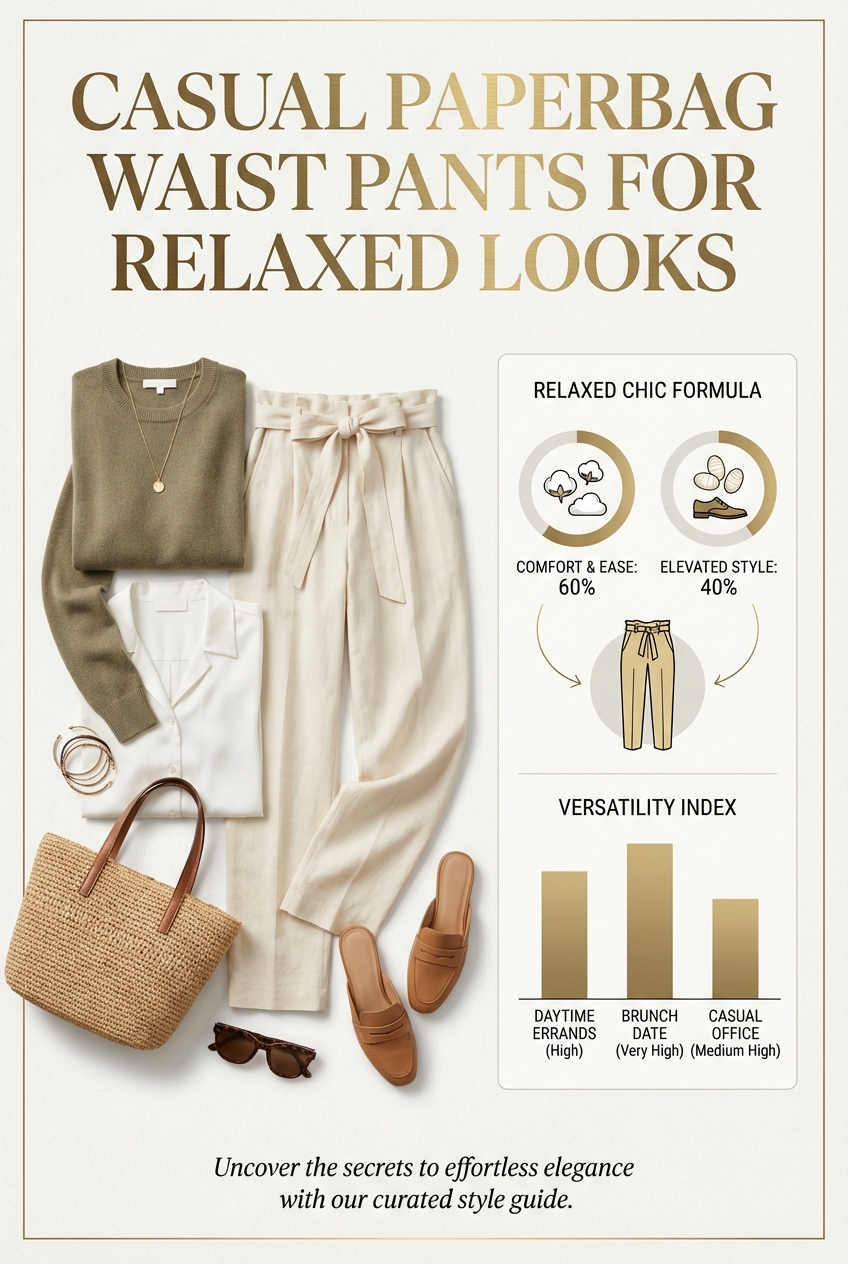 Casual Paperbag Waist Pants For Relaxed Looks - photo 3