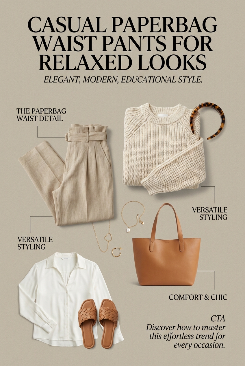 Casual Paperbag Waist Pants For Relaxed Looks - photo 4