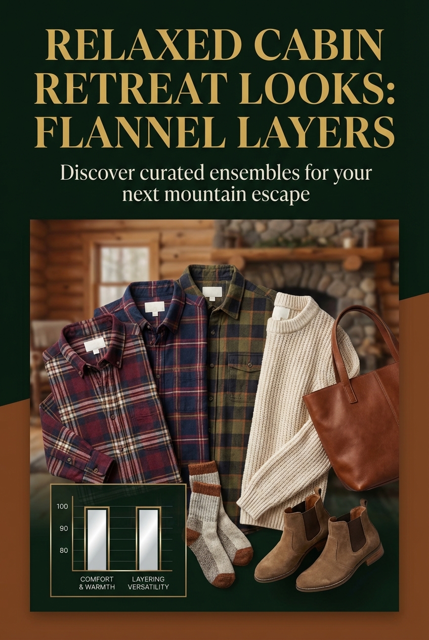 Relaxed Cabin Retreat Looks With Flannel Layers - photo 3