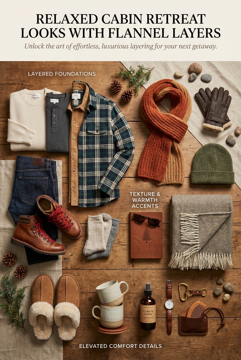Relaxed Cabin Retreat Looks With Flannel Layers - photo 4