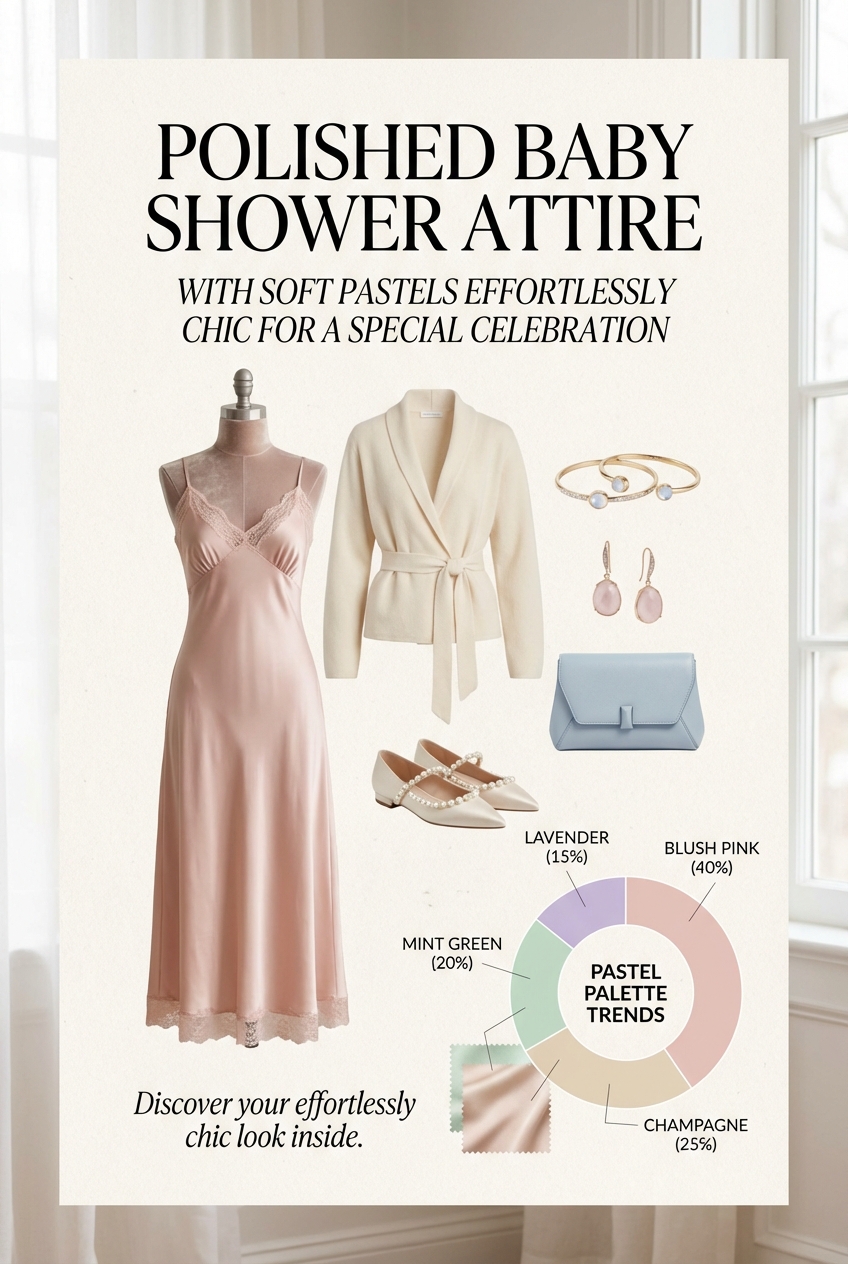 Polished Baby Shower Attire With Soft Pastels Effortlessly Chic For A Special Celebration - photo 3