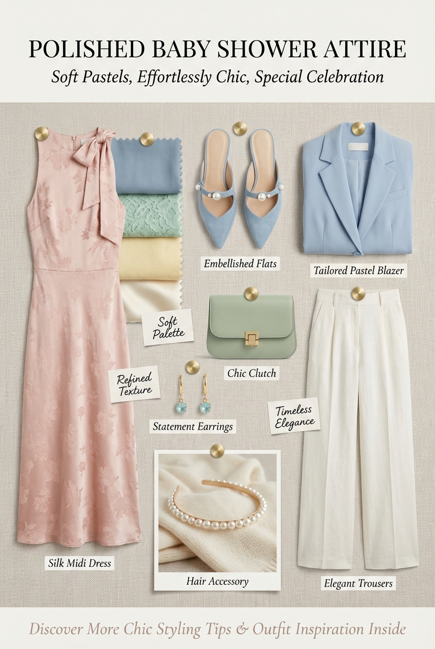 Polished Baby Shower Attire With Soft Pastels Effortlessly Chic For A Special Celebration - photo 4