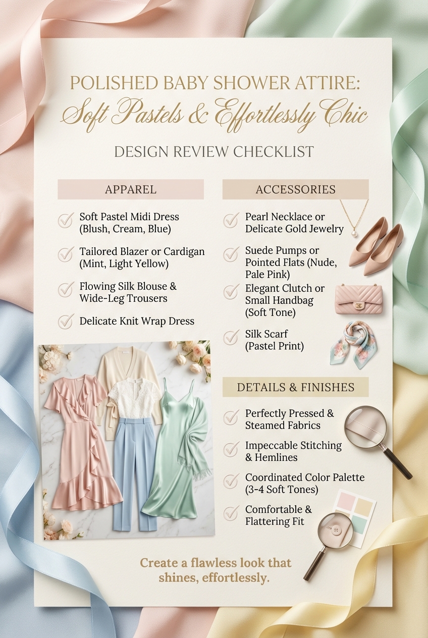 Polished Baby Shower Attire With Soft Pastels Effortlessly Chic For A Special Celebration - photo 5