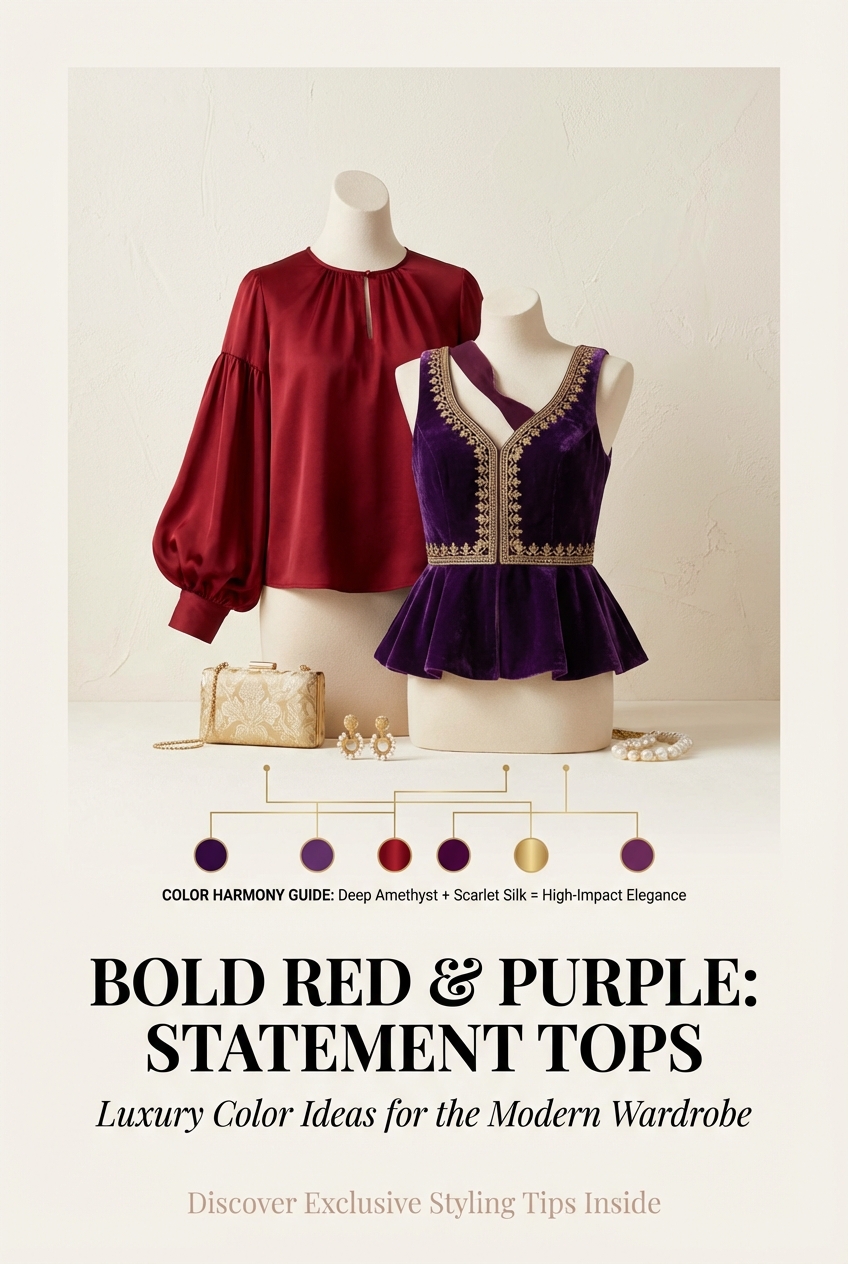 Bold Red And Purple Color Ideas For Statement Tops - photo 3