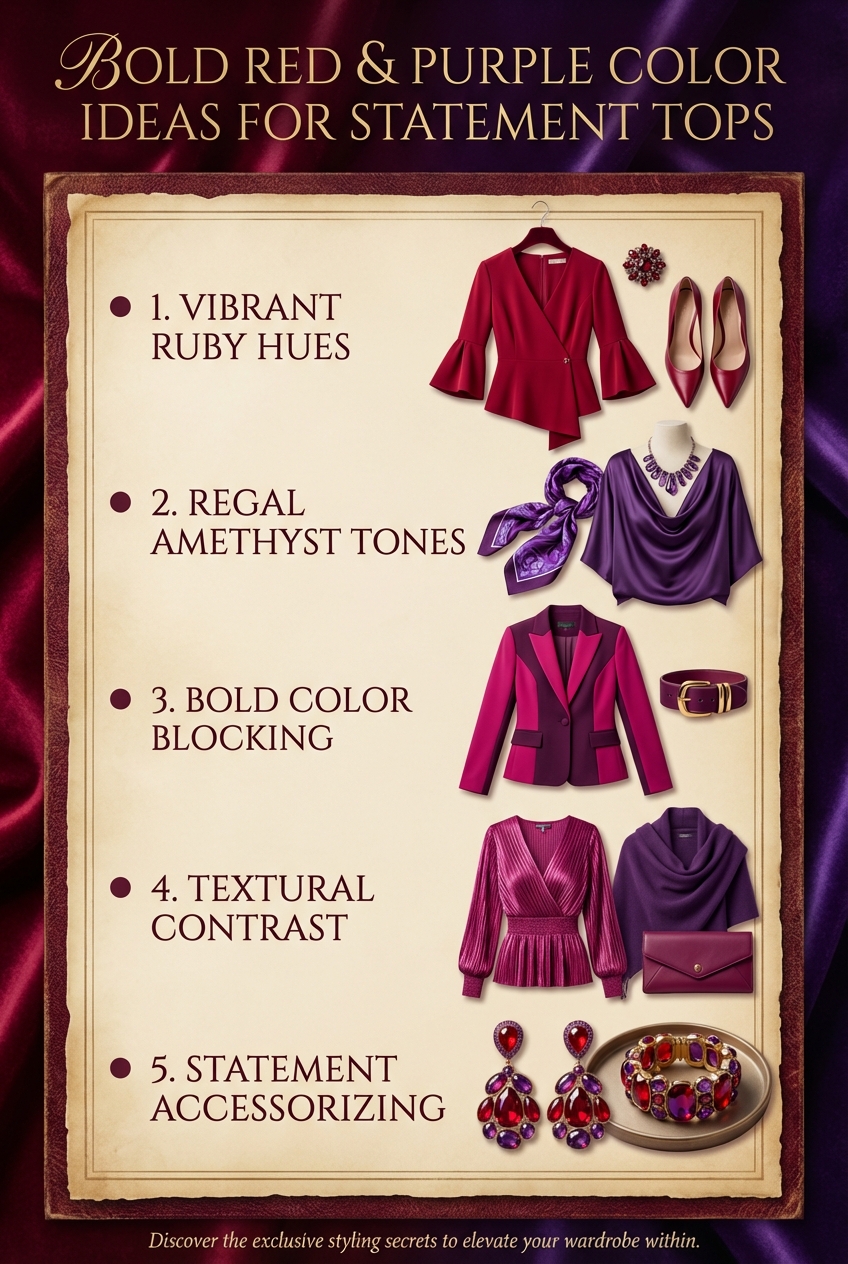 Bold Red And Purple Color Ideas For Statement Tops - photo 5