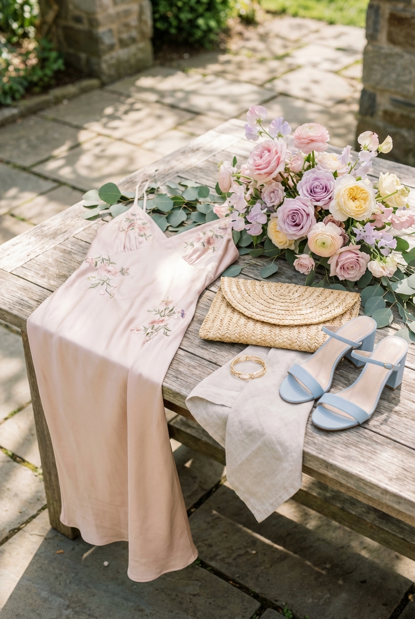 Chic Garden Wedding Looks With Pastel Florals