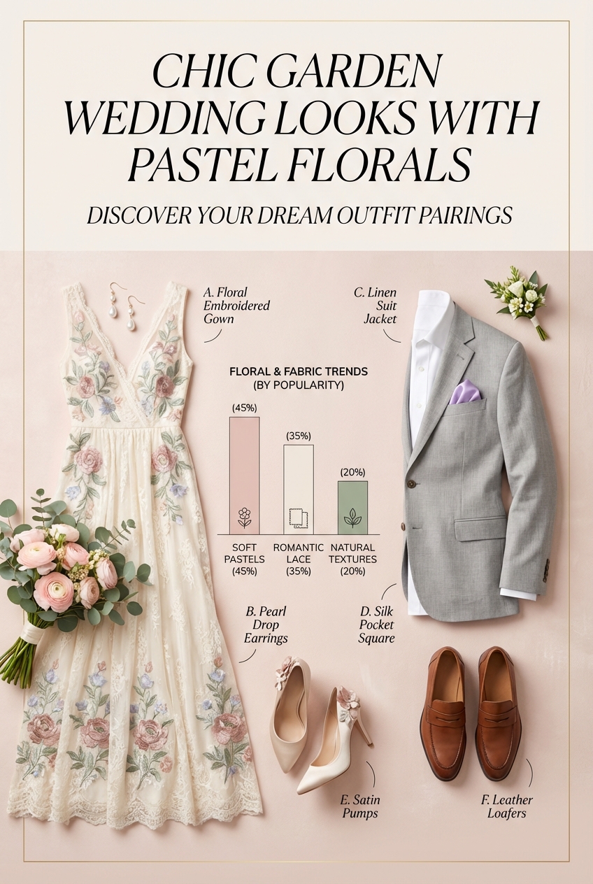Chic Garden Wedding Looks With Pastel Florals - photo 3