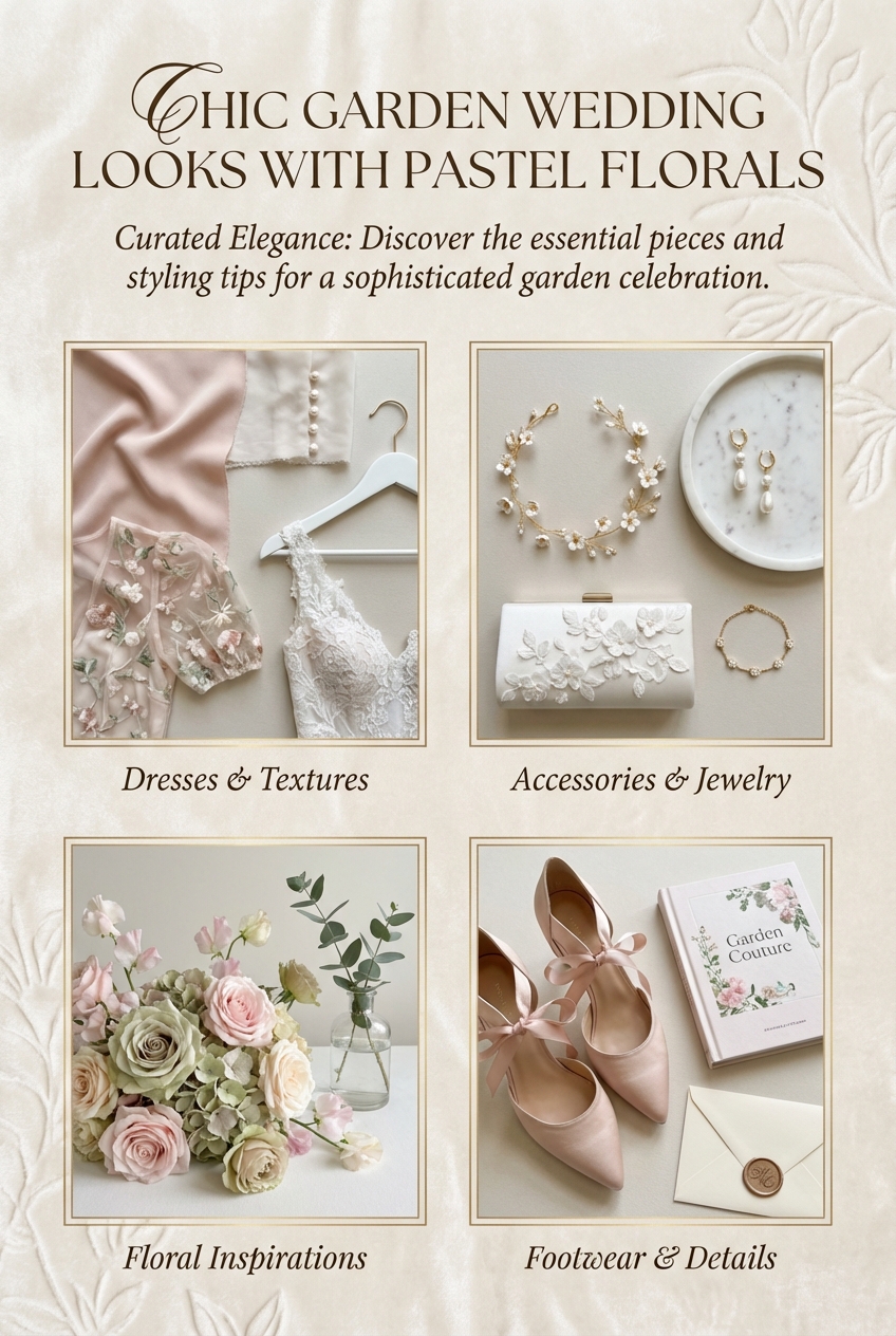 Chic Garden Wedding Looks With Pastel Florals - photo 4