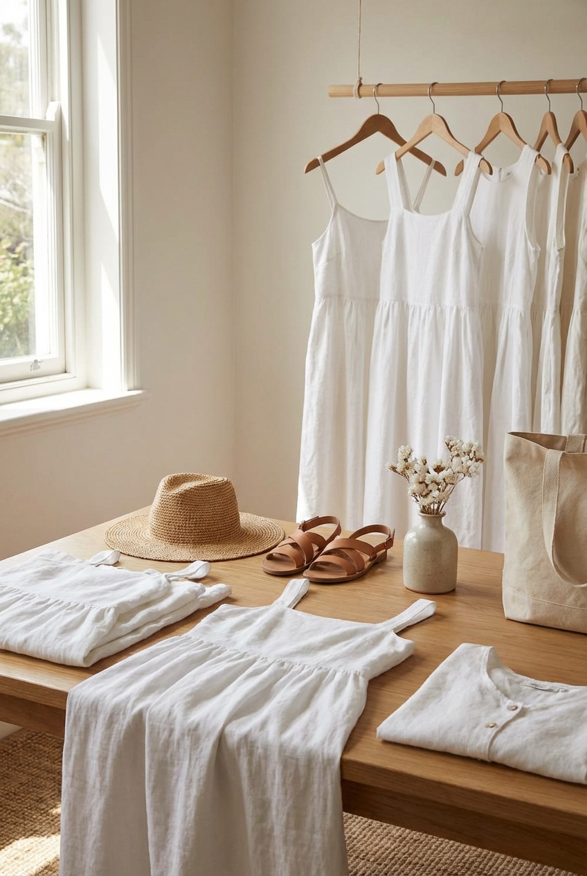 Minimalist White Linen Dresses For Summer Classics