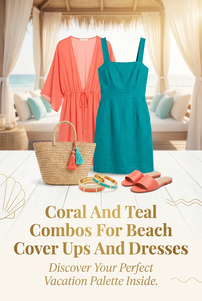 Coral And Teal Combos For Beach Cover Ups And Dresses - photo 2