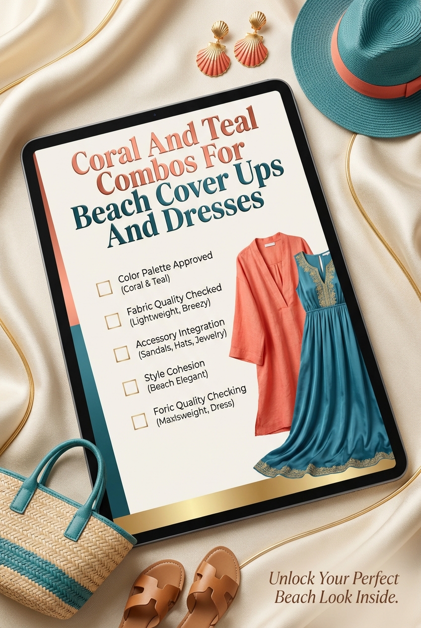 Coral And Teal Combos For Beach Cover Ups And Dresses - photo 5