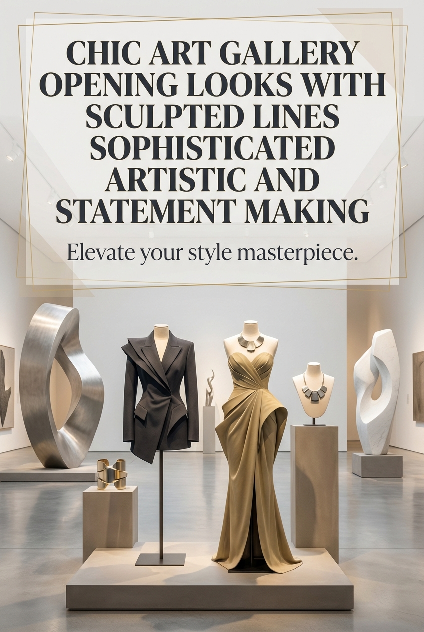 Chic Art Gallery Opening Looks With Sculpted Lines Sophisticated Artistic And Statement Making - photo 2
