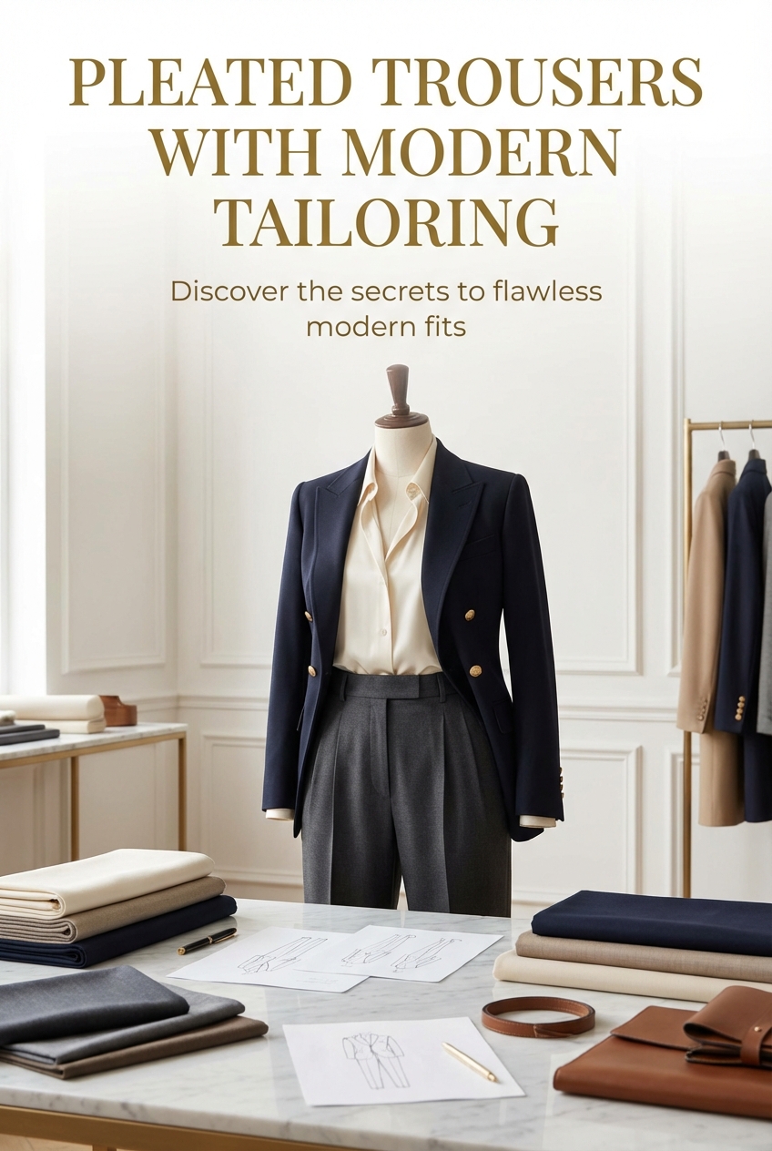 Pleated Trousers With Modern Tailoring - photo 2