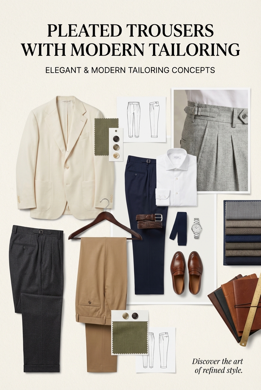 Pleated Trousers With Modern Tailoring - photo 4