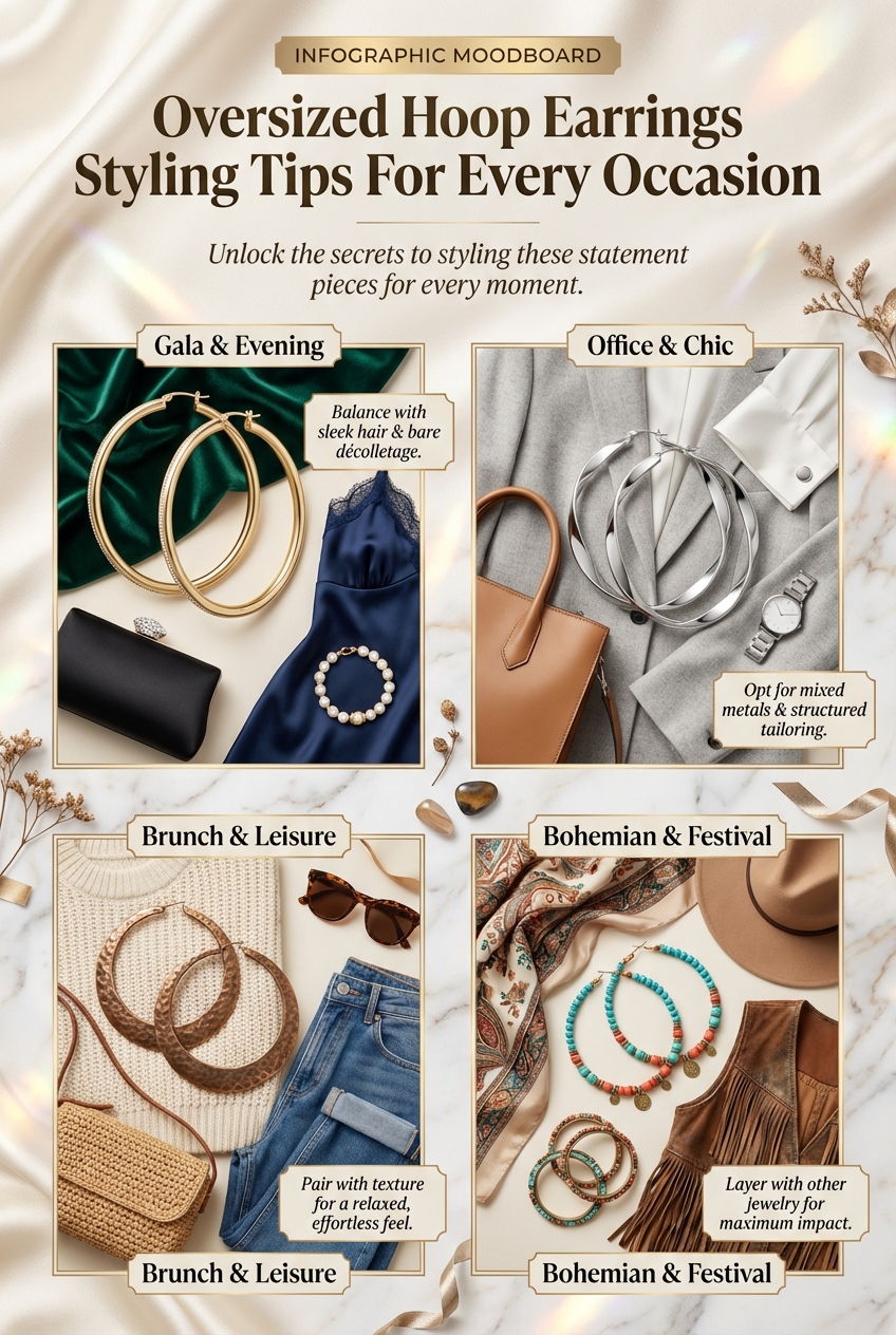 Oversized Hoop Earrings Styling Tips For Every Occasion - photo 4