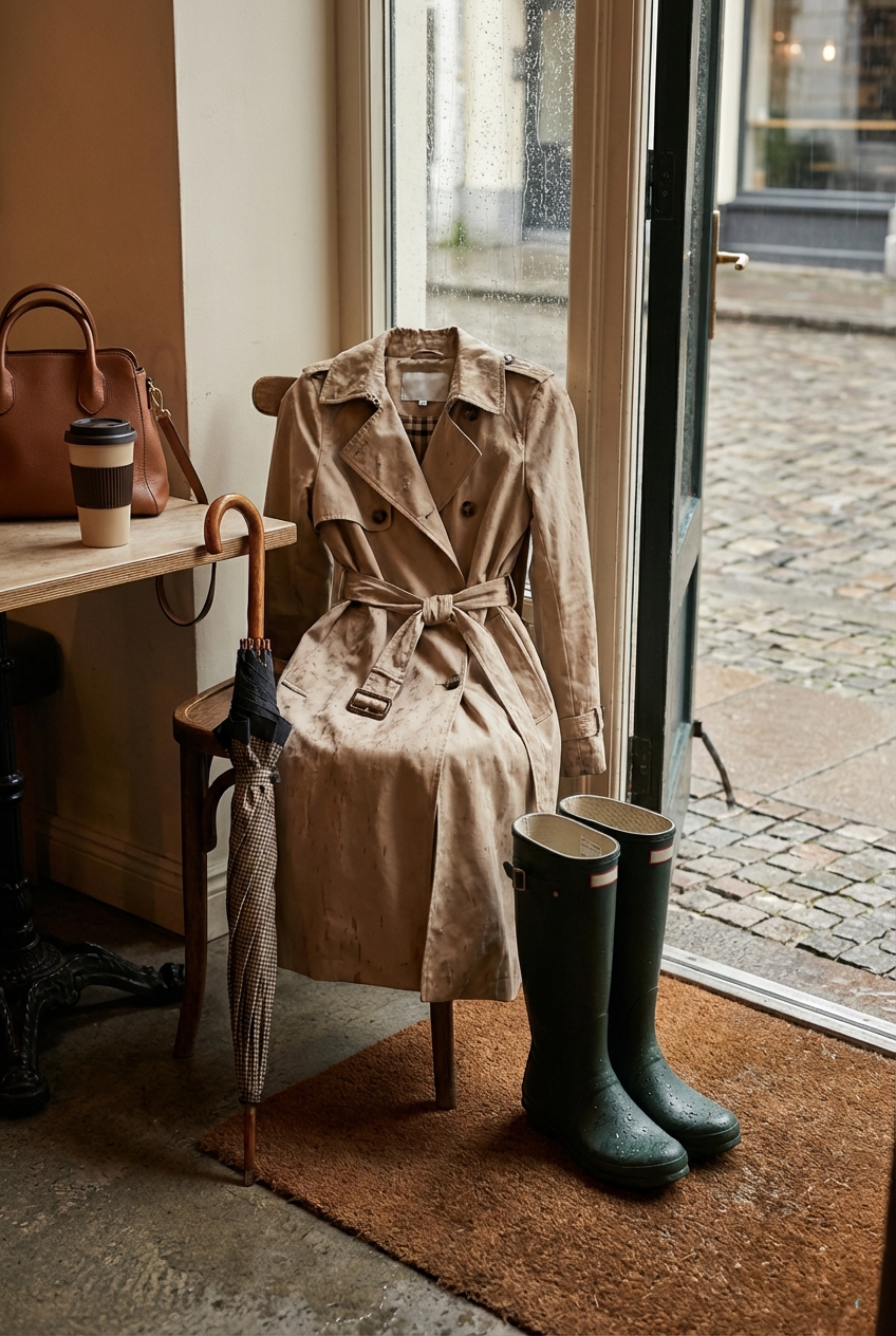 Stylish Trench Coats With Belts For Rainy Weather Elegance