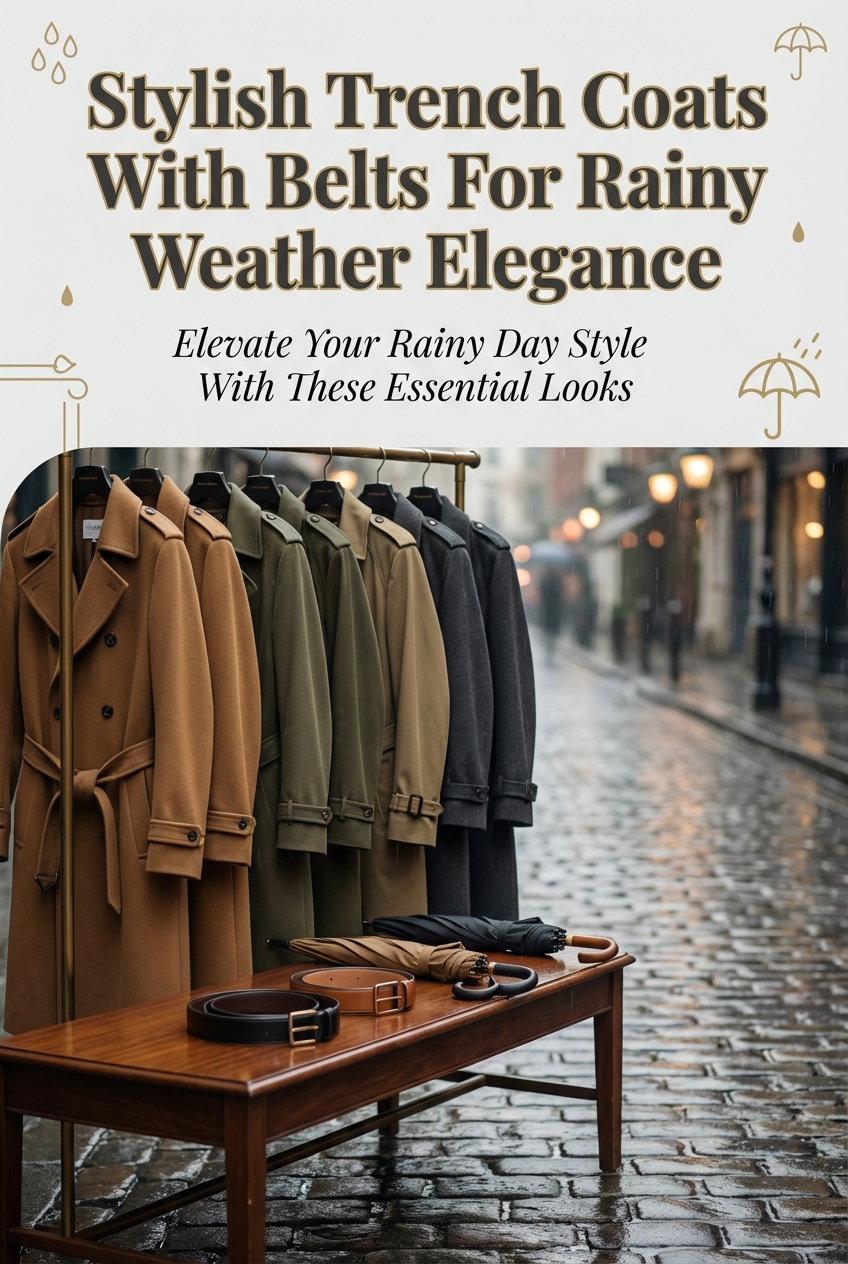 Stylish Trench Coats With Belts For Rainy Weather Elegance - photo 2
