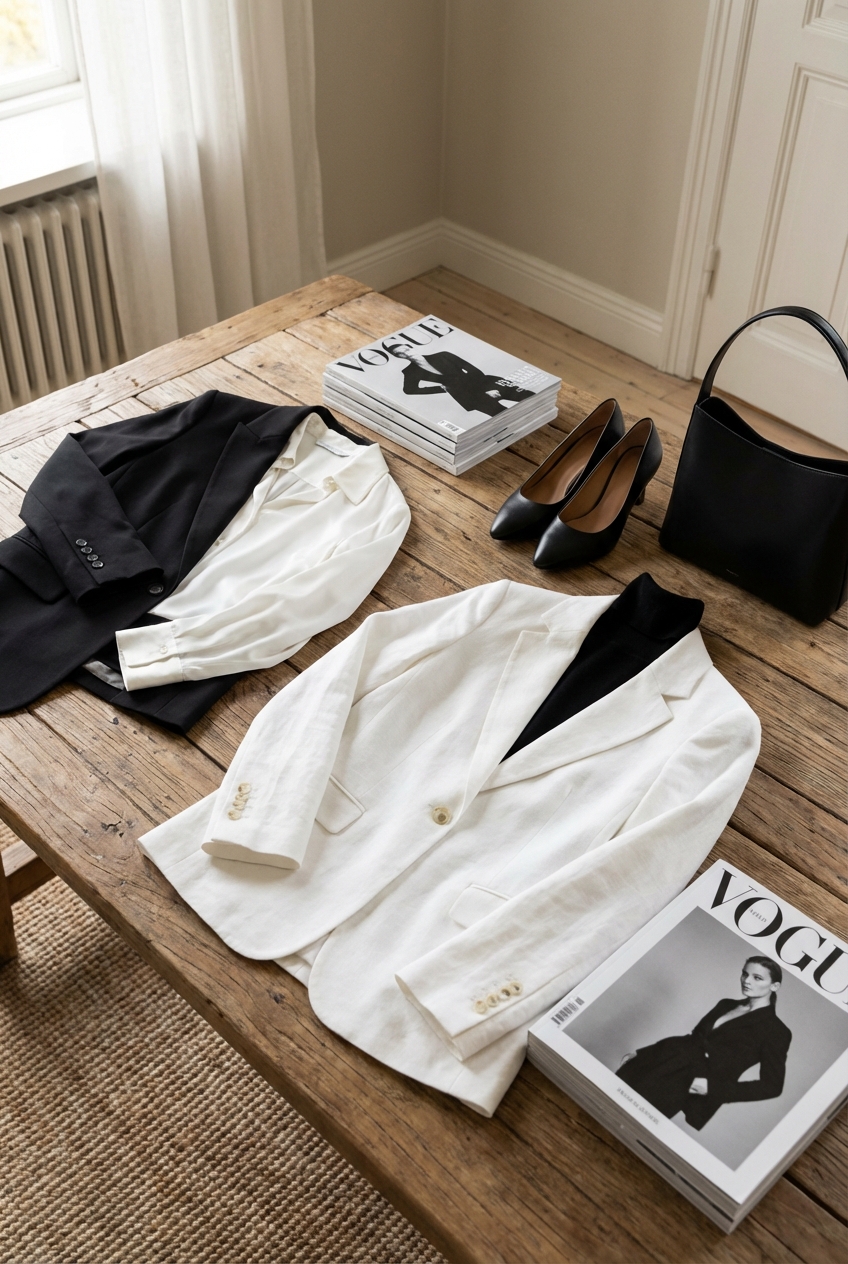 The Most Elegant Black And White Combinations For Blazers