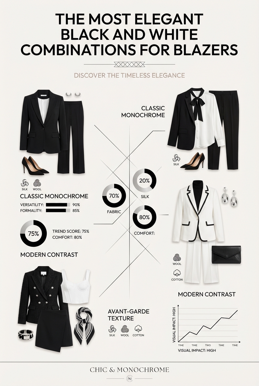 The Most Elegant Black And White Combinations For Blazers - photo 3